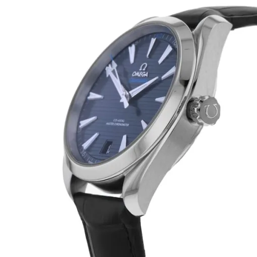 Omega Seamaster Aqua Terra Men Automatic Blue Leather Watch O22013412103001