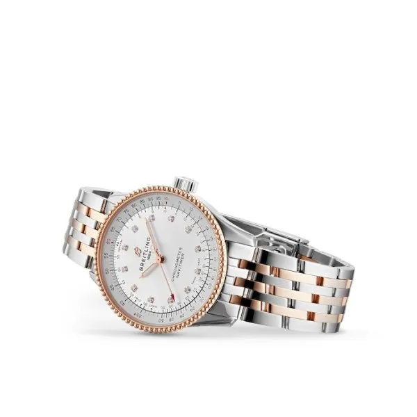 Breitling Navitimer Women Automatic Mother of Pearl Stainless Steel   Rose Gold Watch U17395211A1U1