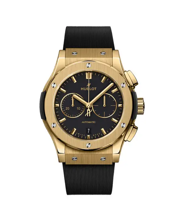 Hublot Classic Fusion Men Automatic Black Rubber Watch 541.VX.1130.RX